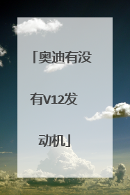 奥迪有没有V12发动机