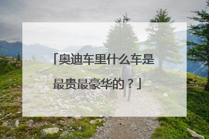 奥迪车里什么车是最贵最豪华的？