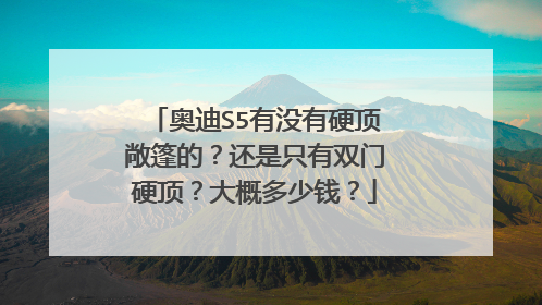 奥迪S5有没有硬顶敞篷的？还是只有双门硬顶？大概多少钱？
