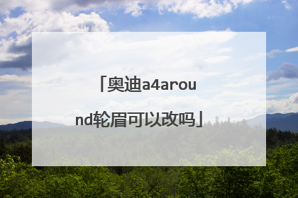 奥迪a4around轮眉可以改吗