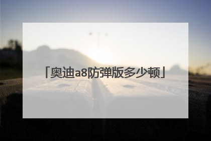 奥迪a8防弹版多少顿