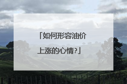 如何形容油价上涨的心情?