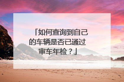 如何查询到自己的车辆是否已通过审车年检？