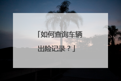 如何查询车辆出险记录？