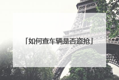 如何查车辆是否盗抢