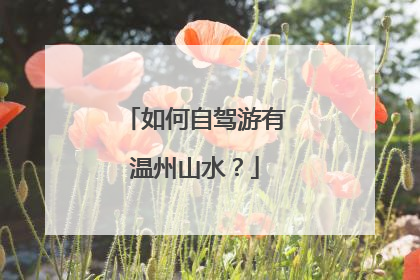 如何自驾游有温州山水？