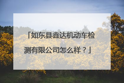 如东县鑫达机动车检测有限公司怎么样？