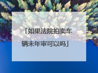 如果法院拍卖车辆未年审可以吗