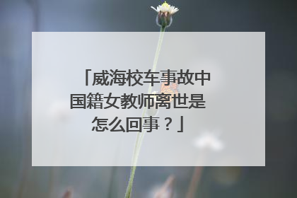 威海校车事故中国籍女教师离世是怎么回事？