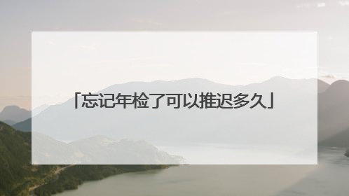 忘记年检了可以推迟多久