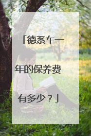 德系车一年的保养费有多少？