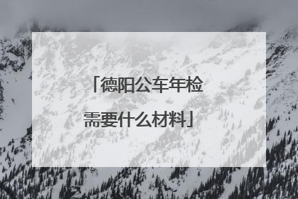 德阳公车年检需要什么材料