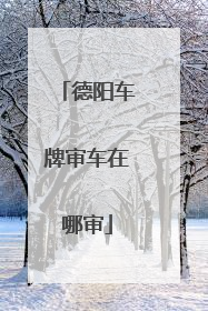 德阳车牌审车在哪审