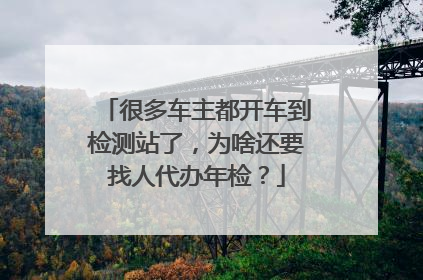 很多车主都开车到检测站了，为啥还要找人代办年检？