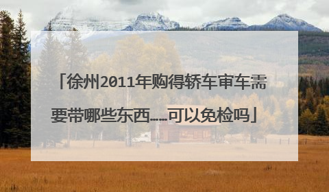 徐州2011年购得轿车审车需要带哪些东西……可以免检吗