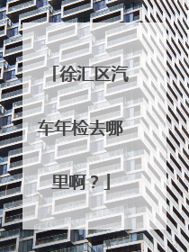 徐汇区汽车年检去哪里啊？
