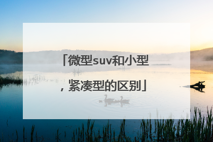 微型suv和小型，紧凑型的区别