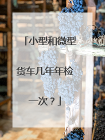 小型和微型货车几年年检一次？