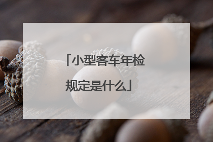 小型客车年检规定是什么
