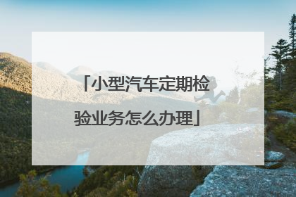 小型汽车定期检验业务怎么办理