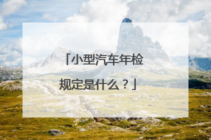 小型汽车年检规定是什么？