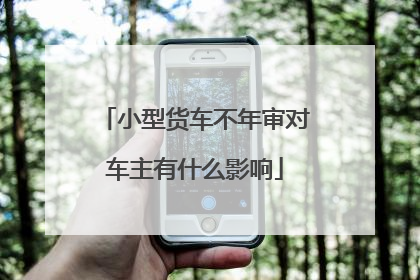 小型货车不年审对车主有什么影响