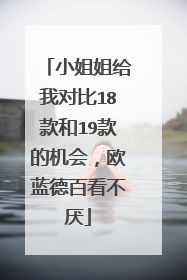 小姐姐给我对比18款和19款的机会，欧蓝德百看不厌