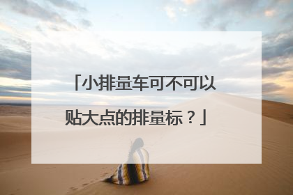小排量车可不可以贴大点的排量标？