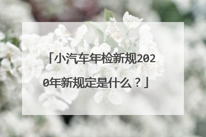 小汽车年检新规2020年新规定是什么？