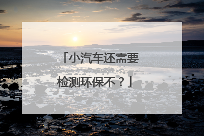 小汽车还需要检测环保不？