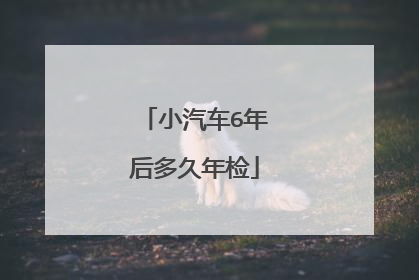 小汽车6年后多久年检