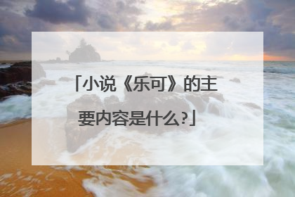 小说《乐可》的主要内容是什么?