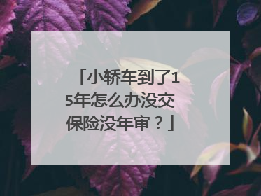 小轿车到了15年怎么办没交保险没年审？
