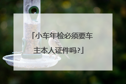 小车年检必须要车主本人证件吗?