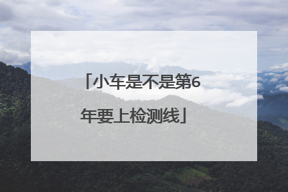 小车是不是第6年要上检测线