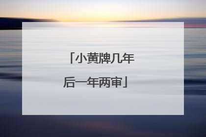 小黄牌几年后一年两审