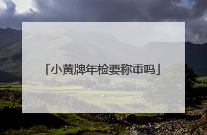 小黄牌年检要称重吗