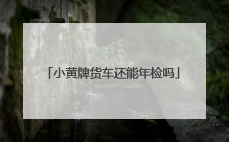 小黄牌货车还能年检吗