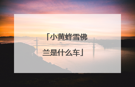 小黄蜂雪佛兰是什么车