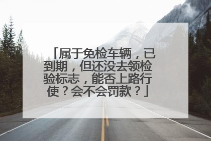 属于免检车辆，已到期，但还没去领检验标志，能否上路行使？会不会罚款？