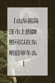山东省菏泽市上的牌照可以在东明县审车么