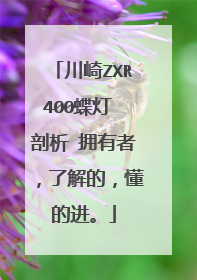 川崎ZXR400蝶灯 剖析 拥有者，了解的，懂的进。