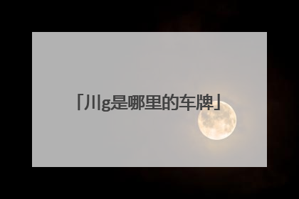 川g是哪里的车牌