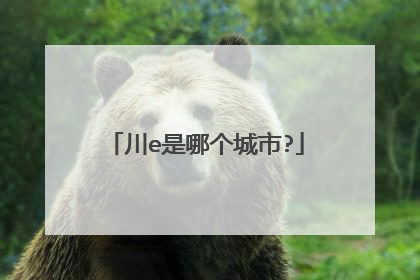 川e是哪个城市?