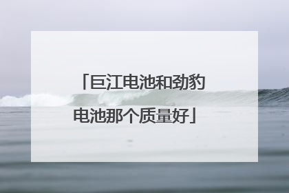 巨江电池和劲豹电池那个质量好