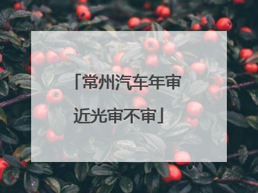 常州汽车年审近光审不审
