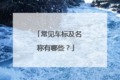 常见车标及名称有哪些？