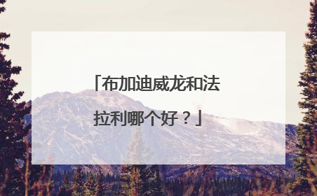 布加迪威龙和法拉利哪个好？