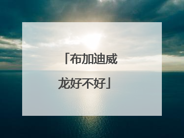 布加迪威龙好不好