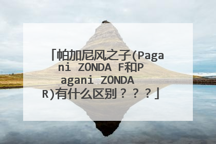 帕加尼风之子(Pagani ZONDA F和Pagani ZONDA R)有什么区别？？？